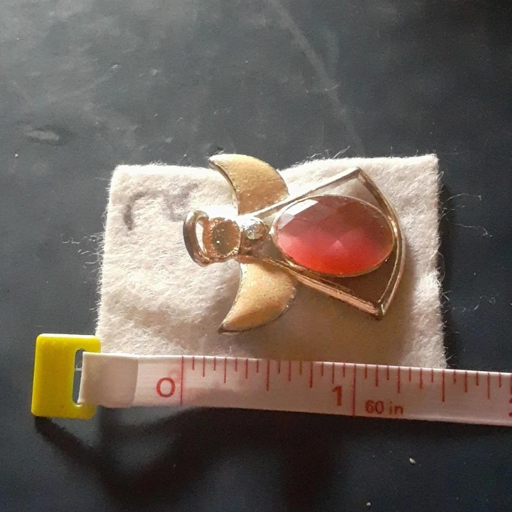Cute Pink and White Angel Pin.